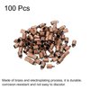 PATIKIL 100Pcs Cord End Caps 4mm End Cap Barrel Beads Kumihimo End Caps Brass for Leather Cord, Tassels, Jewelry Making 4.5mm Length Copper Tone