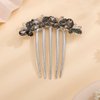 Jumwrit Wedding Crystal Hair Comb Long Rhinestone Butterfly Hair Side Comb Vintage Bride Bridesmaid Headpiece Bridal Hair Clip Comb Jewelry for Women Girls(Grey)