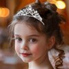 Kilshye Rhinestone Tiara Headband Silver Crystal Princess Tiaras Birthday Crown Headdress for Girls