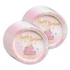 21st Finally Twenty One Pink and Gold Birthday Party Supplies Set Plates Napkins Cups Tableware Kit for 16