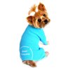 Doggie Design "SWEET DREAMS" THERMAL DOG PET EMBROIDERED BLUE COTTON PAJAMAS ALL SIZES (XS)