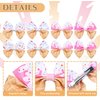 Whaline 8Pcs Ice Cream Bow Hair Clips Ice Cream Ribbon Hair Bow Barrette Summer Colorful Hairgrips Alligator Hair Clips for Girls Women Hair Accessories Birthday Party Supplies, 4 Design