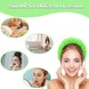 BEGOOD Spa Headband for Washing Face Skincare Headbands Sponge Makeup Headband Terry Towel Cloth Hairband Bubble Head Band puffy Headwear Hair Accessory (Green)