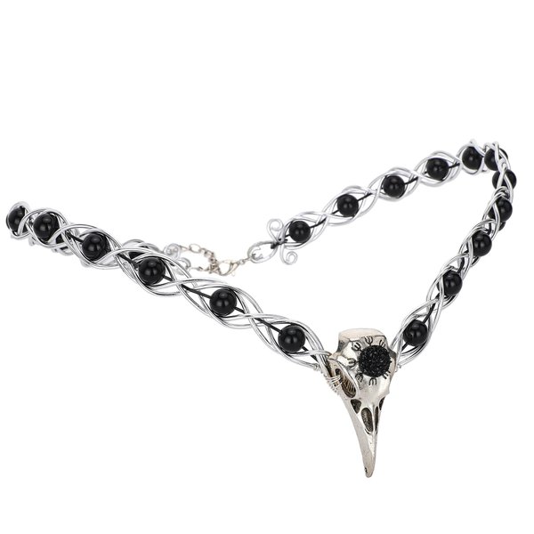 CoTeeZa Silver Fairy Crown Crow Headpiece - Viking Crow Circlet Headband Celtic Elf V-shaped Renaissance Cosplay Medieval Accessories Maternity Photos Masquerade Halloween Fantasy Headwear