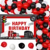 Wonmelody Construction Truck Birthday Party Decorations Semi Truck Happy Birthday for Boy and Girl Truck Balloons Garland Truck Theme Birthday Party Supplies 1st, 2nd, 3rd