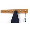 PegandRail Cherry Coat Rack with Satin Nickle Single Style Hooks 4.5" Ultra Wide (Cherry, 36" x 4.5" with 7 Hooks)