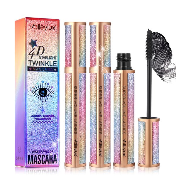 4D Silk Fiber Lash Mascara - Waterproof & Long-Lasting Natural Liquid Eyelash Mascara (2PCS-Starry Sky)