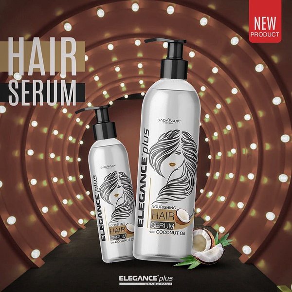 Elegance Plus Hair Serum, 10.1 Oz, Coconut Based, Hair Serum that Nourishes and Softens your Hair, Long Lasting Shine