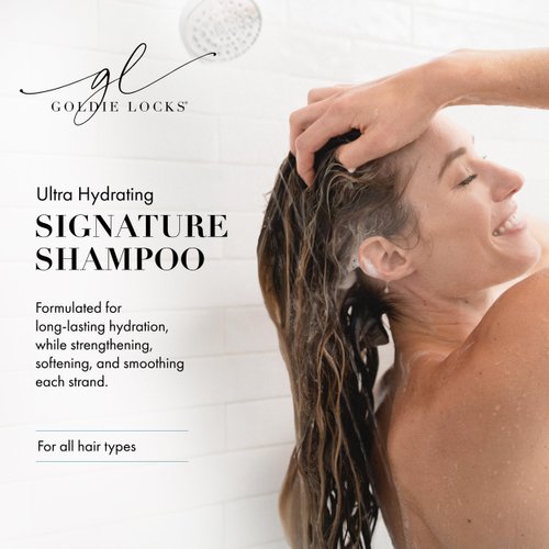 Goldie Locks Travel Size Ultra Hydrating Shampoo – 3.4 Fl Oz – Safe for Hair Extensions & Color-Treated Hair – Moisturizing & Sulfate Free – Maintains Texture & Shine (Packaging May Vary)