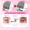 Lash Clusters 240pcs 30D+40D 12-18mm Cluster Lashes Mixed Tray 3D Effect Volume Individual Lashes Cluster Eyelash Extensions Fluffy Soft D Curl DIY Lash Extension Kit at Home (30D+40D-0.07-D,12-18mm)