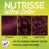 Garnier Hair Color Nutrisse Ultra Color Nourishing Creme, BR3 Intense Burgundy (Lotus Berry) Red Permanent Hair Dye, 1 Count (Packaging May Vary)