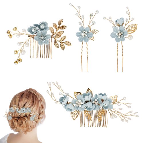 Bridal Hair Accessories, Bridal Hair Pins, Wedding Hair Clip, Wedding Hair Pins, Prom Accessories for Women, Hair Pins for Wedding Hairstyles, Bridal Hair Pieces, Flower Girl Hair Accessory Bobby Pins