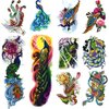 Sleeve Temporary Tattoos Fake Peacock Half Arm Tattoos and Full Sleeves Tattoo Sticker for Women Men Makeup, 10-Sheet