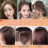 MY-LADY 2PCS Invisible Clip in Mini Hair Extensions for Short Hair Wiglets Hairpieces for Thinning Hair 6 Inch Medium Brown Short Extension Hair Clips Real Hair