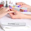 12 Pack Zebra Nail File Professional Washable Emery Board 180/240 Grit for Acrylic Nails
