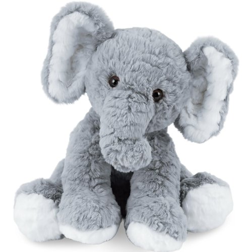 Mikee Fluffie Elephant Stuffed Animals Soft Plush Toy for Girls Boys,12" Grey Soft Huggable Gifts for Birthday Christmas Easter Stuffed Animals for Kids