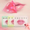 Qawnfy 30 Pcs Collagen Crystal Lip Masks, Honey & Cherry & Aloevera Lip Care Gel Pads Treatment, Moisturizing & Reducing Chapped, Anti-Aging & Wrinkles Lip Patches, Remove Dead Skin