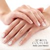 Adora Couture Semi Cured Gel Nail Strips French Tip | 30pcs Ombre Ivory Gel Nail Mani Strips | Gel Nail Wraps Semi Cured | Salon Nails at Home - Requires UV Light (Beige F Paris)