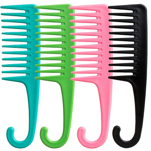 4Pack Combs for Women and Man,Professional Combs for Hair Stylist,Fine and Wide Tooth Styling Comb for All Hair Types,Premium Carbon Fiber Hair Comb Set for Teasing and Parting #C319 (4pcs Color02)