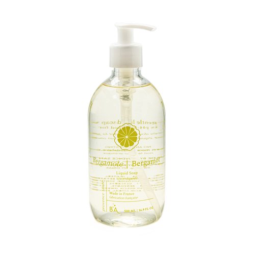 Luxury Hand Soap by Provence Santé 16.9 oz - Liquid Hand Soap for Bathroom, French Soap with Moisturizing with Sweet Almond Oil, Light Citrus Bergamot Scent - Liquid Soap Bottle with Pump