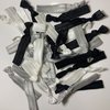 KoolMch Elastic Ribbon Hair Ties 30Pcs,no crease ponytail holder,for Girl and Women,suitable for fitness, yoga, and outdoor sports (Black,White, Silver gray)