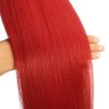 Pre Stretched Braiding Hair Long Braid 24 Inch 3 Packs Braiding Hair Extensions Professional Synthetic Fiber Crochet Twist Braids (Red, 24Inch (Pack of 3))