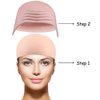 WILLBOND 3 Pcs Bald Caps Set Include 1 Pcs Latex Bald Cap and 2 Pcs Nylon Wig Caps Cosplay Accessory for Women Men Christmas Halloween Carnival April Fools Day Party Decor