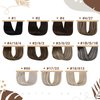 Hetto Human Hair Extensions, 22 Inch Black Microbead, Straight Microlink Hair Extensions, 50 Strands, 50g, Jet Black #1