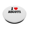 I Heart (Love) Biscotti Cantucci Italian Almond Biscuits PopSockets Standard PopGrip