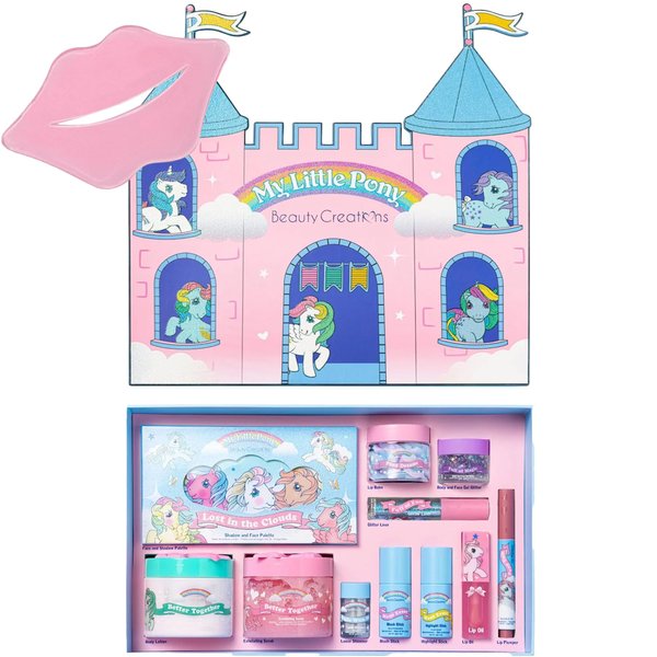 Glam Lux Beauty Bundle Beauty Creations X My Little Pony Collection Set of 11 Full Sized Items Eyeshadow, Scrub, Plumper, Blush, Highlight, Shimmer & more w Lip Mask