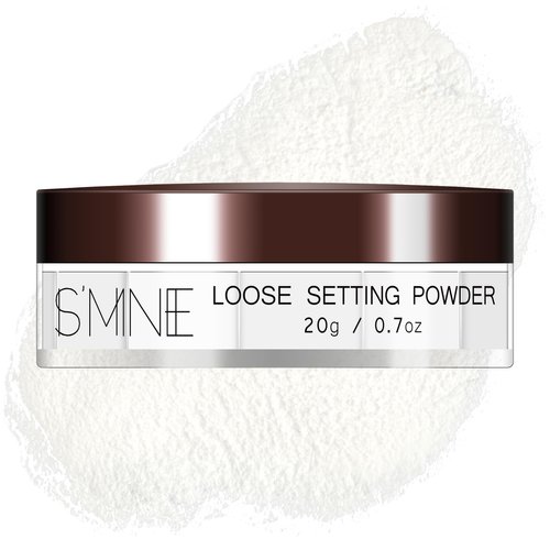 IS'MINE Loose Setting Powder, Lightweight Long Lasting Poreless Finish Transculent Loose Powder (White, 20g/0.7oz)