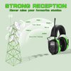PROHEAR 027 AM FM Radio Headphones with Digital Display, 25dB NRR, Safety Ear Protection Earmuffs for Mowing, Snowblowing, Construction, Work Shops - Green
