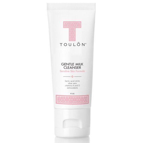 TOULON Gentle Milk Cleanser: Face Wash for Dry & Sensitive Skin; Mild Facial Cleanser with AHA, Lactic Acid, Aloe Vera & Antioxidants for Women