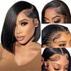 Bob Wig Human Hair Human Hair Wig 13x4 180% Density 10inch Lace Frontal Wigs Human Hair Glueless Wigs Human Hair Bob Wigs Human Hair for Black Woman