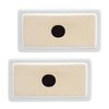 RattanView 2 Pcs White Porcelain Towel Bar Rod Rack Post Holder Bracket Tile Set Mid Century Modern Retro Ceramic Bathroom Towel Holder Porcelain Bathroom Accessories