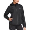 BALEAF Women's Rain Jackets Waterproof Windbreaker Running Cycling Gear Packable Reflective Lightweight Hooded Black M