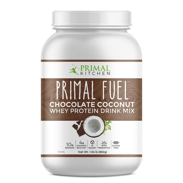 Primal Kitchen Primal Fuel Chocolate Coconut Whey Protein Powder, Gluten and Soy Free, 1.94 Pounds