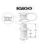 Igloo Cooler Replacement Standard Triple Snap Drain Plug (2pk)