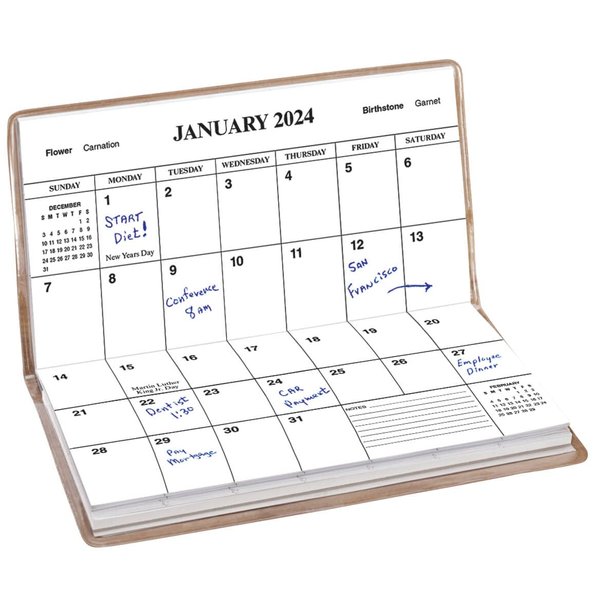 2 Year Planner Calendar Refill - Pocket Sized Calendar Insert - Ideal for Purses, Briefcases, or Backpacks – 6 ¾ inches x 3 5/8 inches