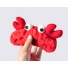 GK-O Creative Face Wash Hair Band Cute Cartoon Crab Headband Cute Funny Hair Hoop (Red)