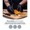 LANON Food Safe Disposable Nitrile Gloves, Latex-Free, Powder-Free, Silicone-Free, Textured Fingertips, Cooking, Black，X-Large