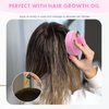 FREATECH Scalp Massager Hair Growth, Scalp Scrubber with Soft Silicone Bristles for Dandruff and Hair Care, Shampoo Brush Hair Massager Scalp Exfoliator for Wet & Dry, Long Curly Thick Hair, Pink