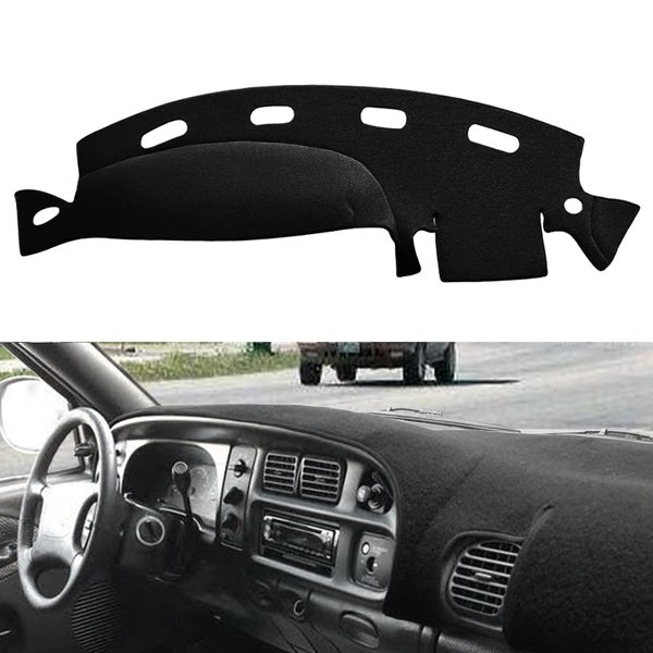 Yiz Dashboard Cover Dash Cover Mat Pad Custom Fit for Dodge Ram 1500 2500 3500 1998 1999 2000 2001 (98-01Black) Y21