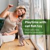 Kat Fly Cat Wand Refill Teaser Toy - Interactive Cat Wand Toy Attachments for Indoor Cat and Kitten, Cat Toy with Real Feather Best Cat Toys for Bored Cats, Cat Teaser Toy, Clown Fish (Orange)