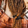 Hotop 12 Pcs Dreadlock Hair Tie Elastic Hair Tie Extra Long Rubber Band for Thick and Dreadlock Hair 8cm in Diameter Dreads Ponytail Holders Loc Hair Accessories Wood Carving Bands for Men Women Girls