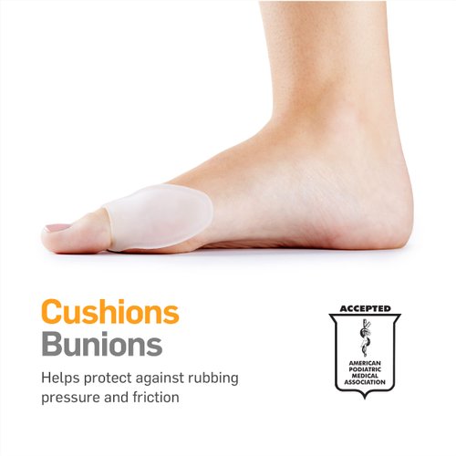 NatraCure Big Toe Bunion Guard - Gel Pad Bunion Protector Sleeves for Bunion Pain Relief - Bunion Protector for Friction, Pressure, Hallux Valgus - Reusable & Washable Bunion Gel Cushions - 1 PK