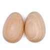 Wood Egg Shakers Set, Musical Percussion Instruments, Natural Finish (2 PCS)