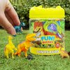 Prehistoric Dinosaur Playset – 45 Assorted Plastic Animal Figures Pieces Toy Play Set for Kids, Boys and Girls with Storage Container