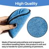 Sukh 16 Pack Microfiber Foam Car Wax Applicator Pad - Foam Applicator Pads Detailing Round 4.72 inch Polishing Sponges for Car Wax Applicator Pad Round Blue