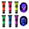 6 Colors Face Body Paint Set,Glow in the Dark Face Body Paint,Halloween Cream Face Body Paint for Skin,Professional Face Painting Kit for Party,Cosplay,Blacklight Glow SFX Makeup,10 ml